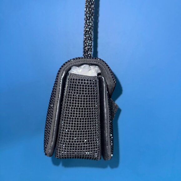 Valentino One Stud Rhinestone Black Bag - Picture 2 of 6